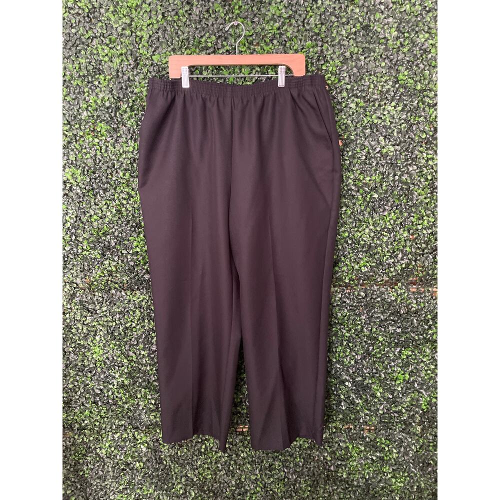 Alfred Dunner Black Trousers Women’s Size 22W Elastic Waistband